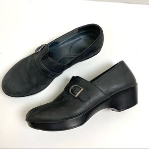 Dansko Jane Slip on Clog Black Nubuck
